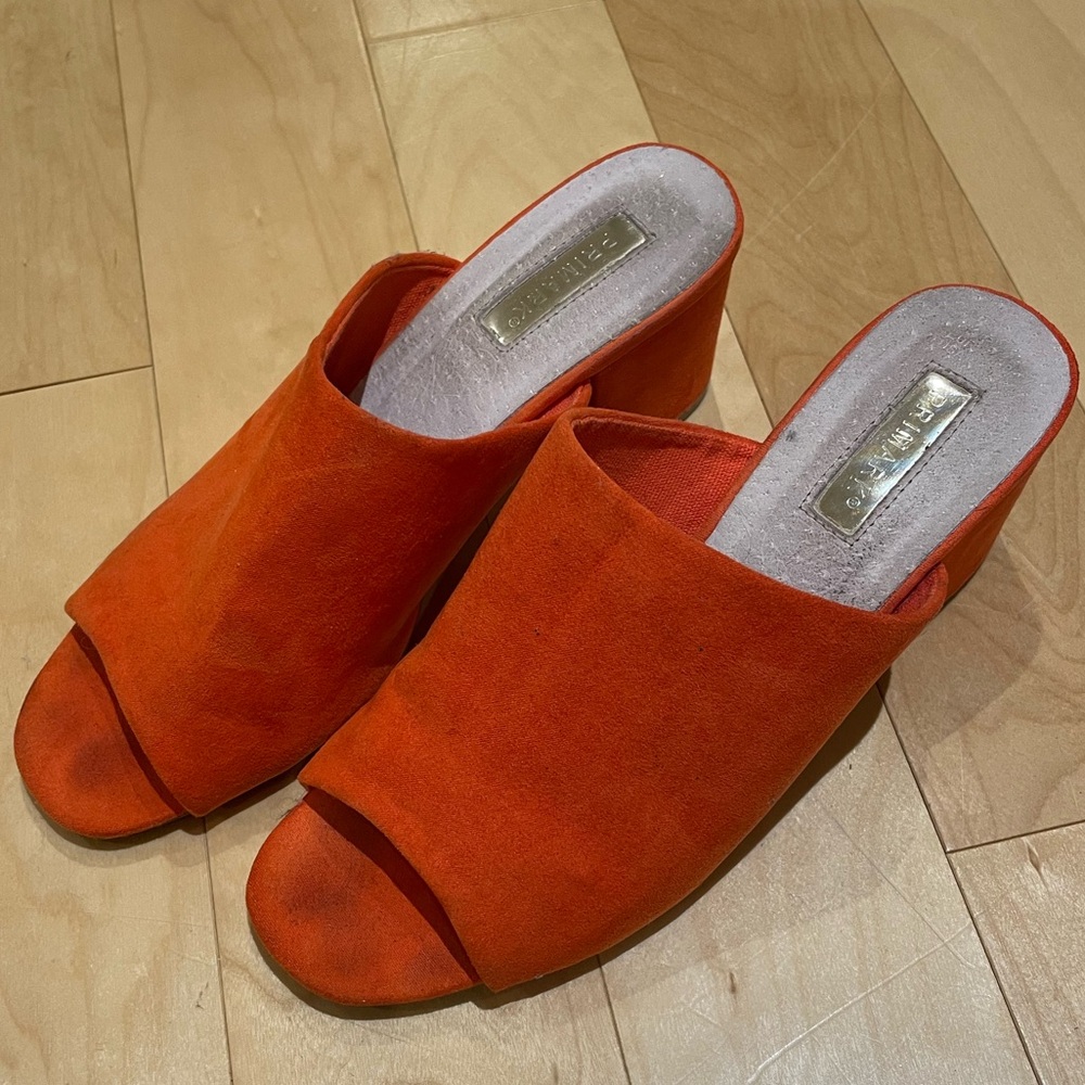 Orange Women's Heel Mules (size: 38)
